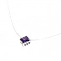 Cadena Tanza cubic cuadrado pasante violeta