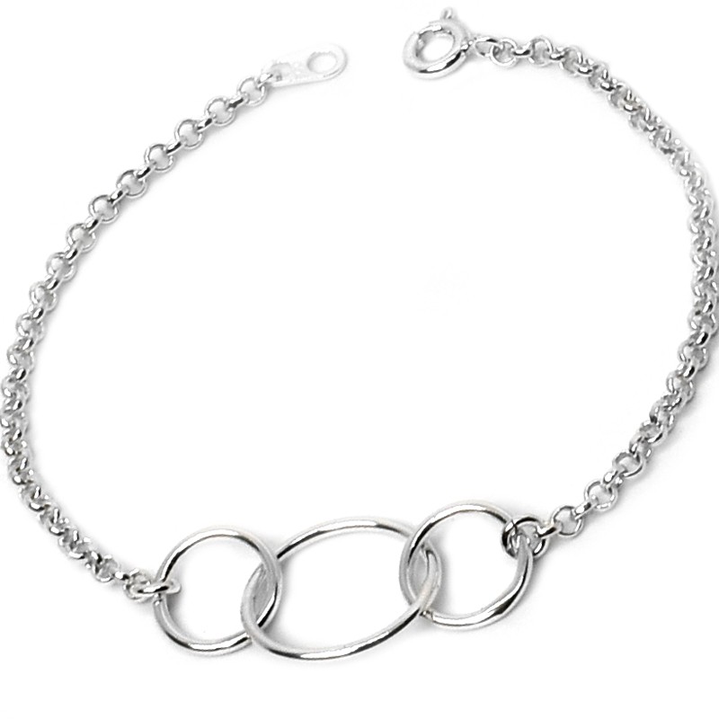 Pulseras argollas de online plata