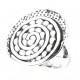 Anillo Inflado diseño espiral y puntos