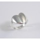 Anillo Corazon Grande Plata lisa